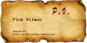 Pink Vilmos névjegykártya